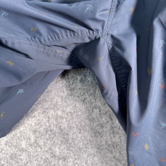 Club Ride Shorts Mens Size 34x11 Blue Cargo Cactus Bird Adjustable Waist - Picture 12 of 13